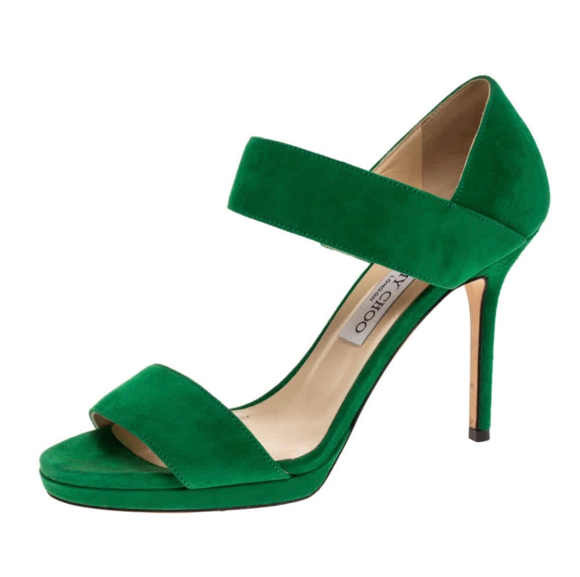 🌸 Instagram Post – Jimmy Choo Green Suede Heels | Size 7