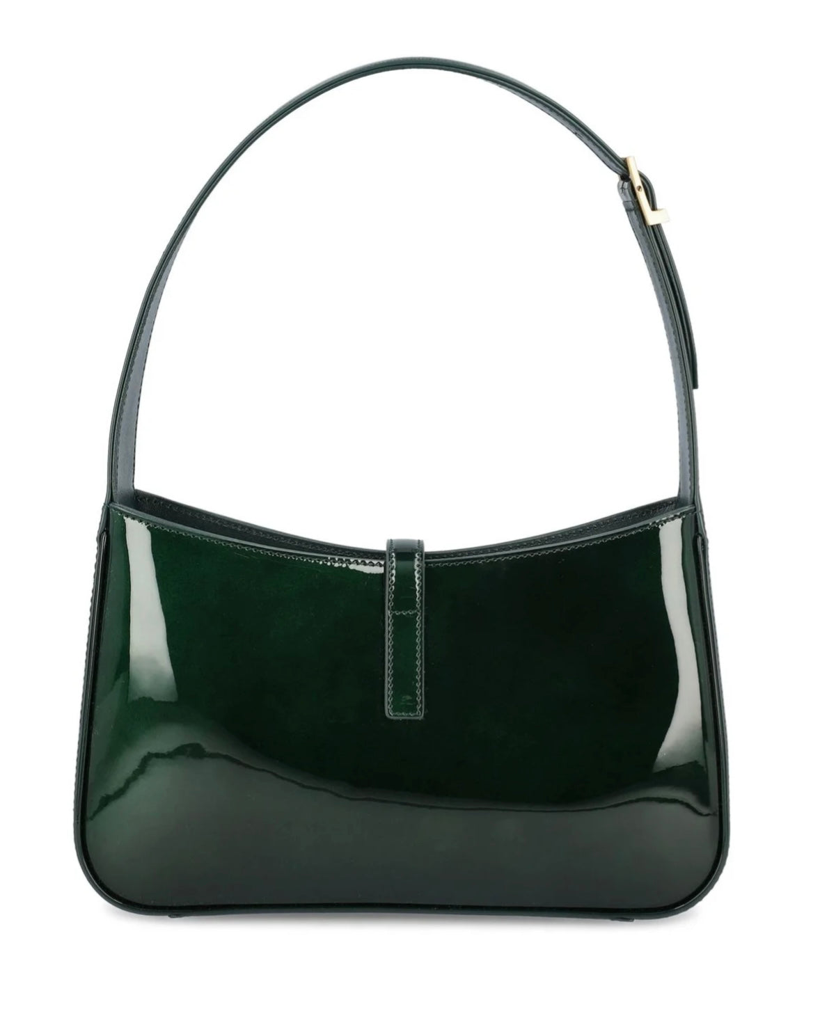 SAINT LAURENT Le 5 à 7 Shoulder Bag – Deep Forest Green Patent Leather
